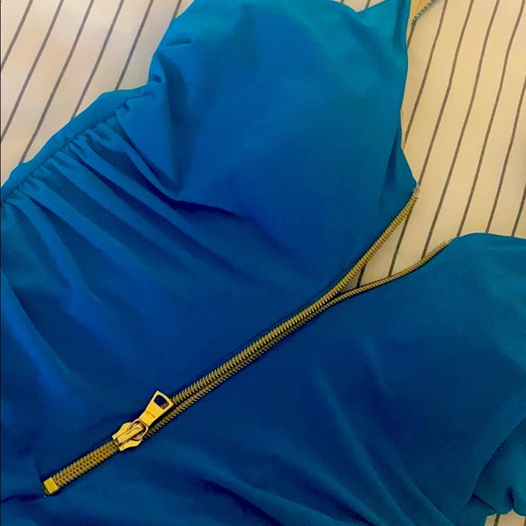 Sexy swimsuit blue  one piece - Picture 2 of 4